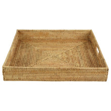 Load image into Gallery viewer, Mandalay Rattan Tray Square Small/Large