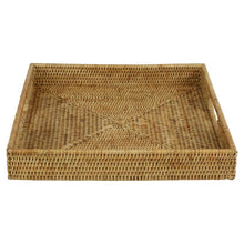 Load image into Gallery viewer, Mandalay Rattan Tray Square Small/Large