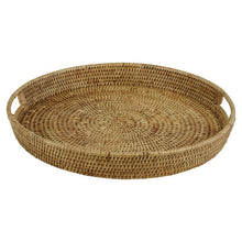 Load image into Gallery viewer, Mandalay Rattan Tray Round Small/Large