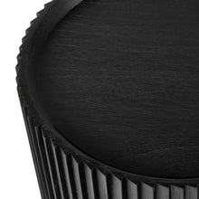 Load image into Gallery viewer, Bayshore Wooden Column Side Table Round - Black 47cm