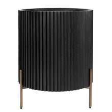 Load image into Gallery viewer, Bayshore Wooden Column Side Table Round - Black 47cm