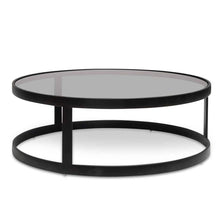 Load image into Gallery viewer, Lounge Styles Calibre Nested Grey Glass Coffee Table - Black Base
