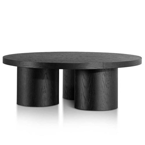 Lounge Styles Calibre 100cm Wooden Round Coffee Table - Black