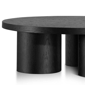 Lounge Styles Calibre 100cm Wooden Round Coffee Table - Black