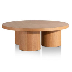 Lounge Styles Calibre 100cm Wooden Round Coffee Table - Natural