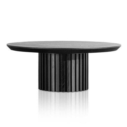 Lounge Styles Calibre 90cm Wooden Round Coffee Table - Black