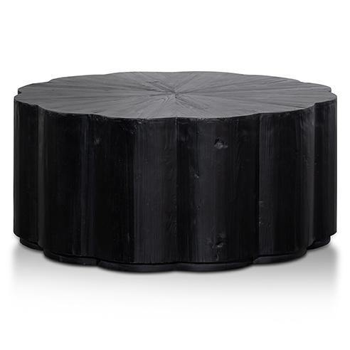 Lounge Styles Calibre 100cm Round Coffee Table - Full Black Wood