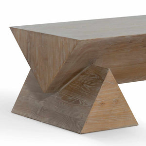 1.52m Elm Wood Coffee Table - Natural
