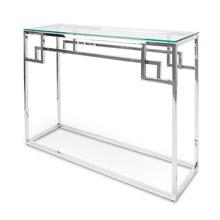 Load image into Gallery viewer, Lounge Styles Calibre CDT2012-BS 1.15m Console Glass Table - Stainless Steel Base