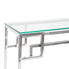 Load image into Gallery viewer, Lounge Styles Calibre CDT2012-BS 1.15m Console Glass Table - Stainless Steel Base