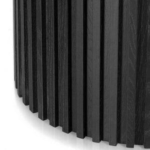 Lounge Styles Calibre 1.5m Wooden Round Dining Table - Black Oak Veneer