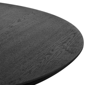 Lounge Styles Calibre 1.5m Wooden Round Dining Table - Black Oak Veneer