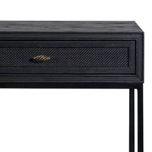Load image into Gallery viewer, Elm Wood Console Table - Full Black 140cm