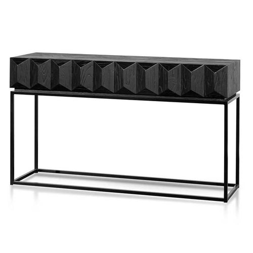 Lounge Styles Calibre CDT6481-NI 140cm Wooden Console Table - Full Black