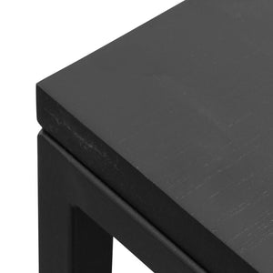 Oak Veneer Console Table - Textured Full Black 1.6m