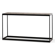 Load image into Gallery viewer, 140cm Console Table in Dark Natural - Black Frame