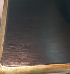 Dynasty Console Table Black Antique Gold Trim 90cm