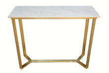 Load image into Gallery viewer, Lounge Styles j&amp;k imports Benson Console Table Marble Steel Matte Gold Finish- Limited stock available !