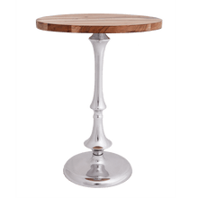 Load image into Gallery viewer, Lounge Styles j&amp;k imports Round Side Table Wooden Top - Sheesham Timber
