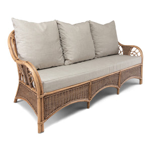 Giselle 3 Seat Sofa - Weaved Wicker Rattan 187cm