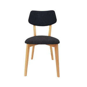 Lounge Styles 6ixty Jellybean Upholstered Dining Chair Wooden - Charcoal