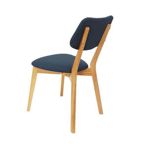 Lounge Styles 6ixty Jellybean Upholstered Dining Chair Wooden- Storm Blue