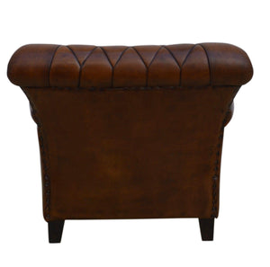 Lounge Styles Phil Bee Studded Leather Designer Arm Chair