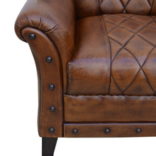 Load image into Gallery viewer, Lounge Styles Phil Bee Studded Leather Designer Arm Chair