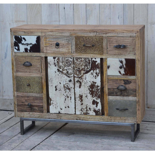 Lounge Styles Phil Bee Cowhide Patchwork Chest of Drawers