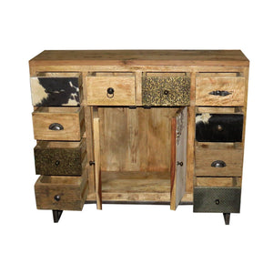 Lounge Styles Phil Bee Cowhide Patchwork Chest of Drawers