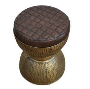 Lounge Styles Phil Bee Di Maggio Copper Look Drum Stool - Hourglass Shaped Base