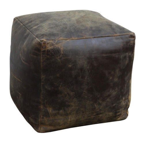 Lounge Styles Phil Bee Vintage Chocolate Leather Ottoman