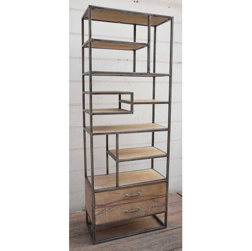 Lounge Styles Phil Bee Slim Industrial Iron Bookcase