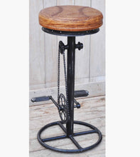 Load image into Gallery viewer, Lounge Styles Phil Bee Industrial Bicycle Bar Stool With Leather