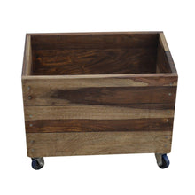 Load image into Gallery viewer, Lounge Styles Phil Bee Industrial Recycle Basket on Cast Iron Wheels