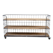 Load image into Gallery viewer, Lounge Styles Phil Bee Movable Industrial Bookshelf (Wide &amp; Low)