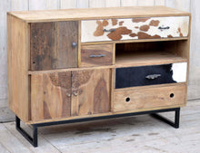 Load image into Gallery viewer, Lounge Styles Phil Bee Hardwood Chest of Draws with Cow Pattern and Hand Carved