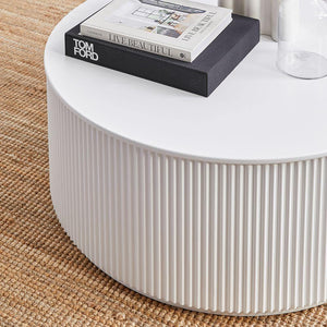 Lounge Styles Cafe Lighting & Living Nomad Round Coffee Table - White