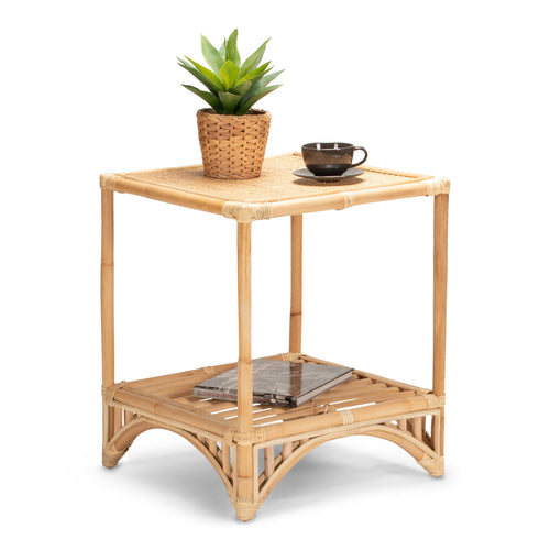 Lounge Styles Room+Co Pharos Side Table 60cm - Natural Rattan Square