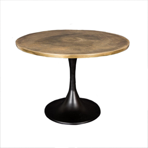 Lounge Styles j&k imports Cafe Style Coffee Table Brass Top Black M 61cm