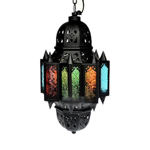 Lounge Styles Mango Trees Moroccan Coloured Glass Pendant Ceiling Light CX009