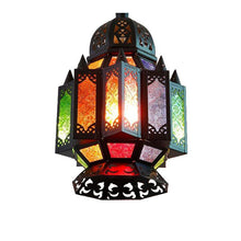 Load image into Gallery viewer, Lounge Styles Mango Trees Moroccan Coloured Glass Pendant Ceiling Light CX011