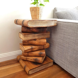Lounge Styles Mango Trees Book Stack Side Table Rain Tree Wood Natural Finish