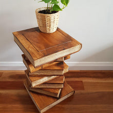 Load image into Gallery viewer, Lounge Styles Mango Trees Book Stack Side Table Rain Tree Wood Natural Finish
