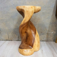 Load image into Gallery viewer, Lounge Styles Mango Trees Heart-Shape Twisted Stool Rain Tree Wood Side Table