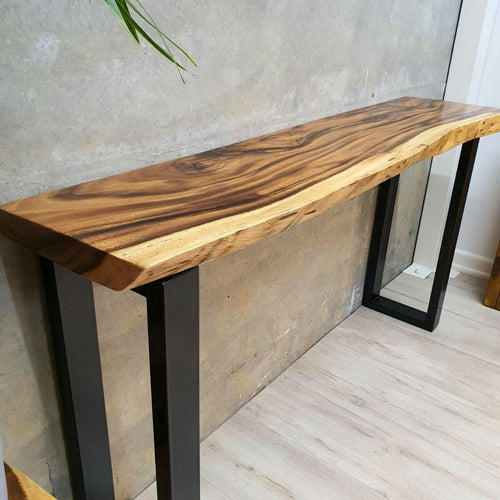 Lounge Styles Mango Trees Bungalow Console Table Live Edge Rain Tree Wood 150cm