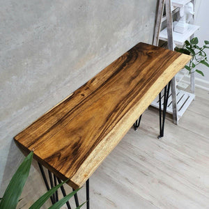Lounge Styles Mango Trees Crestwood Console Table Live Edge Rain Tree Wood 100cm