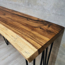 Load image into Gallery viewer, Lounge Styles Mango Trees Crestwood Console Table Live Edge Rain Tree Wood 100cm