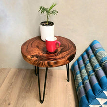 Load image into Gallery viewer, Lounge Styles Mango Trees Round Wood Side Table 42cm Diameter