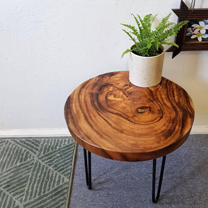 Lounge Styles Mango Trees Round Wood Side Table 42cm Diameter